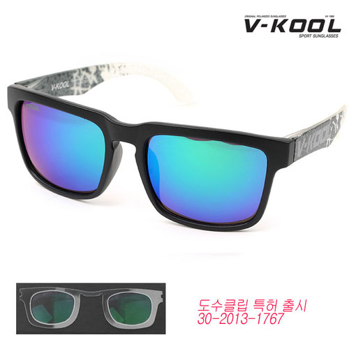 [V-KOOL] VK-1995 편광안경 블랙프린트(도수클립포함)