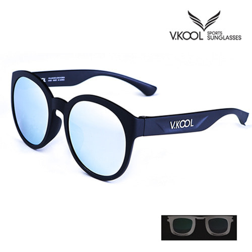 [V-KOOL] VK-2006 편광안경 블랙 실버(도수클립포함)