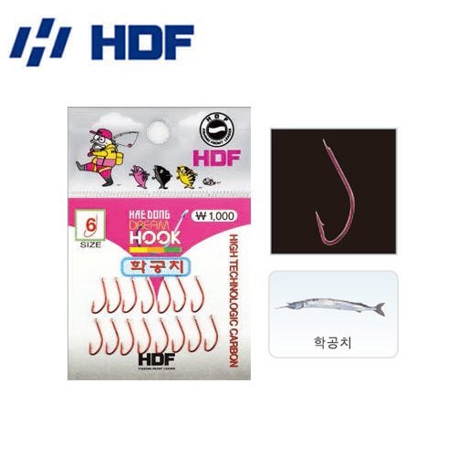 [해동] HH-390 드림훅-학공치바늘 (레드)