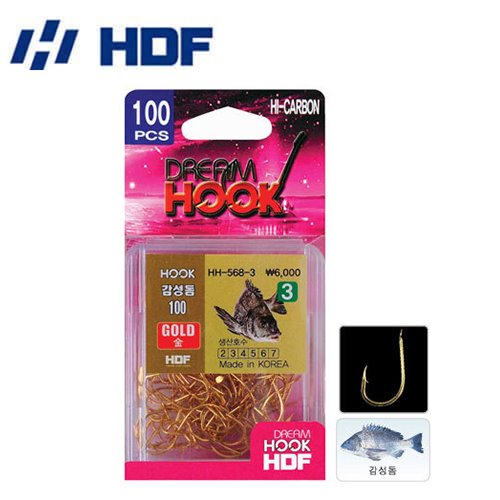 [해동] HH-568 드림훅 감성돔 금색 100